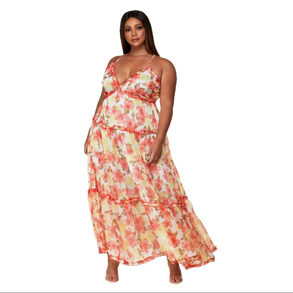 L’ATISTE Floral Plus Size Dress NWT
